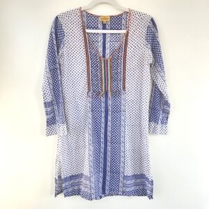 Roberta Roller Rabbit 3/4 Sleeve Embroidered Mini Dress Size XS